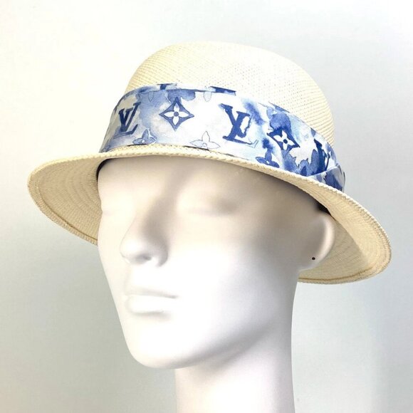 LOUIS VUITTON M76762 Monogram Watercolor Chapo-Summertime straw hat bucket hat - Picture 5 of 11